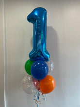 Load image into Gallery viewer, 34" Number with 6 Balloon Bouquet
