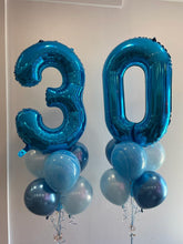 Load image into Gallery viewer, Double Bouquet: 34” Number with 6 Balloons