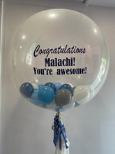 Load image into Gallery viewer, 3ft Clear Personal Message Balloon with 5” Balloons