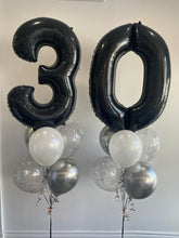Load image into Gallery viewer, Double Bouquet: 34” Number with 6 Balloons