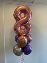 Load image into Gallery viewer, 34" Number with 6 Balloon Bouquet
