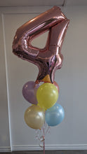 Load image into Gallery viewer, 34" Number with 6 Balloon Bouquet