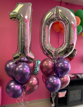 Load image into Gallery viewer, Double Bouquet: 34” Number with 6 Balloons