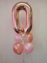 Load image into Gallery viewer, 34" Number with 6 Balloon Bouquet