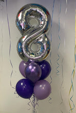 Load image into Gallery viewer, 34" Number with 6 Balloon Bouquet