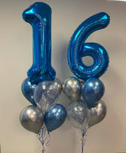 Load image into Gallery viewer, Double Bouquet: 34” Number with 6 Balloons
