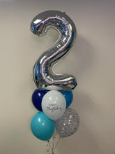 Load image into Gallery viewer, 34" Number with 6 Balloon Bouquet