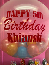 Load image into Gallery viewer, 3ft Clear Personal Message Balloon with 5” Balloons
