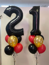 Load image into Gallery viewer, Double Bouquet: 34” Number with 6 Balloons