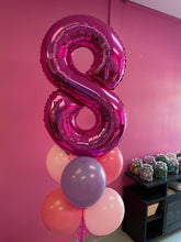 Load image into Gallery viewer, 34" Number with 6 Balloon Bouquet