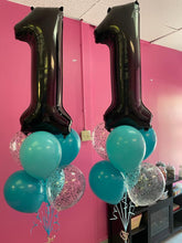 Load image into Gallery viewer, Double Bouquet: 34” Number with 6 Balloons