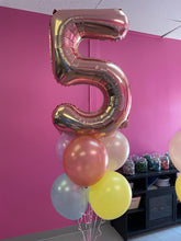 Load image into Gallery viewer, 34" Number with 6 Balloon Bouquet
