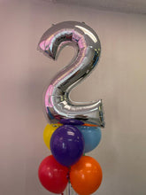 Load image into Gallery viewer, 34" Number with 6 Balloon Bouquet