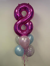Load image into Gallery viewer, 34" Number with 6 Balloon Bouquet