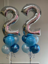 Load image into Gallery viewer, Double Bouquet: 34” Number with 6 Balloons