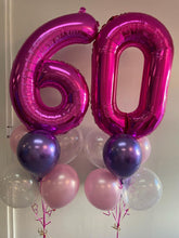 Load image into Gallery viewer, Double Bouquet: 34” Number with 6 Balloons