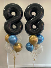 Load image into Gallery viewer, Double Bouquet: 34” Number with 6 Balloons