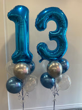 Load image into Gallery viewer, Double Bouquet: 34” Number with 6 Balloons