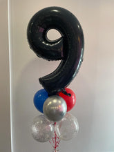 Load image into Gallery viewer, 34" Number with 6 Balloon Bouquet