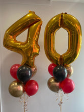 Load image into Gallery viewer, Double Bouquet: 34” Number with 6 Balloons