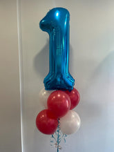 Load image into Gallery viewer, 34" Number with 6 Balloon Bouquet