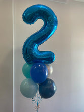 Load image into Gallery viewer, 34" Number with 6 Balloon Bouquet