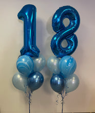 Load image into Gallery viewer, Double Bouquet: 34” Number with 6 Balloons