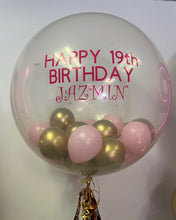Load image into Gallery viewer, 3ft Clear Personal Message Balloon with 5” Balloons inside
