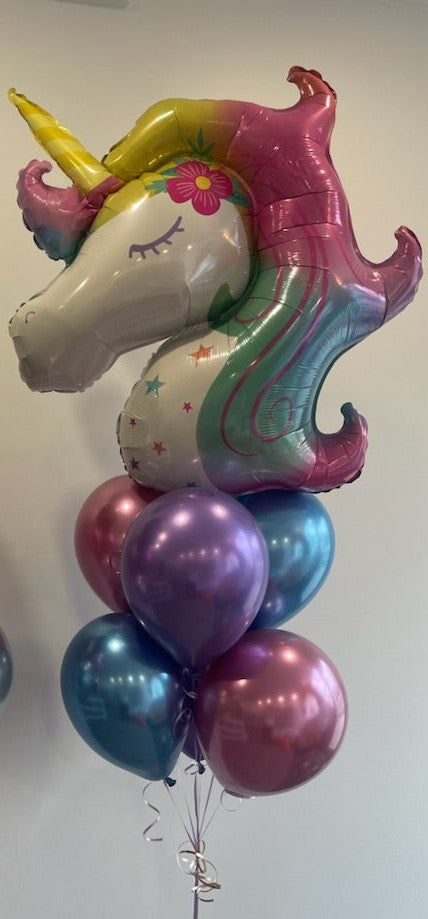Rainbow Unicorn Balloon Bouquet