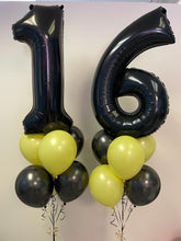 Load image into Gallery viewer, Double Bouquet: 34” Number with 6 Balloons
