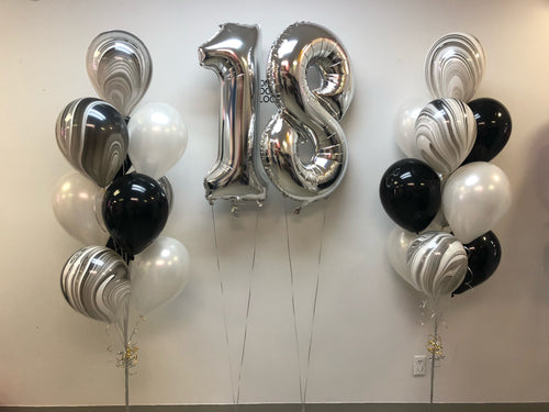 Marble Birthday Balloon Package